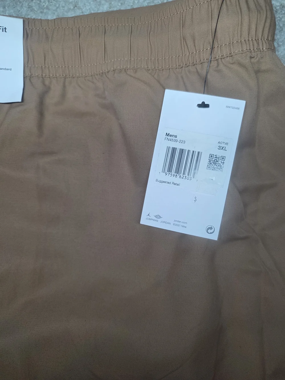 Nike Air Jordan Essentials Woven Cargo Pants Men's M Archaeo Brown FN4539-223